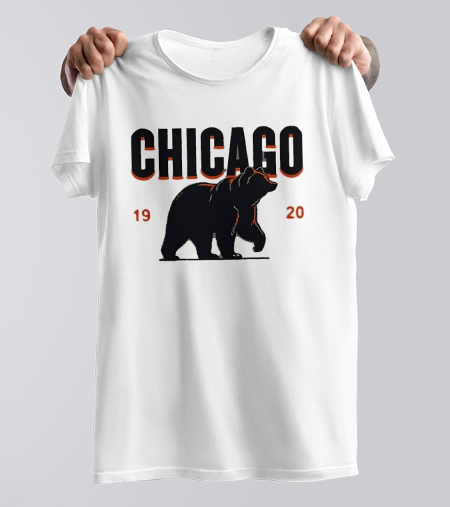 Chicago Bears 1920 Walking Grizzly Orange T-Shirt