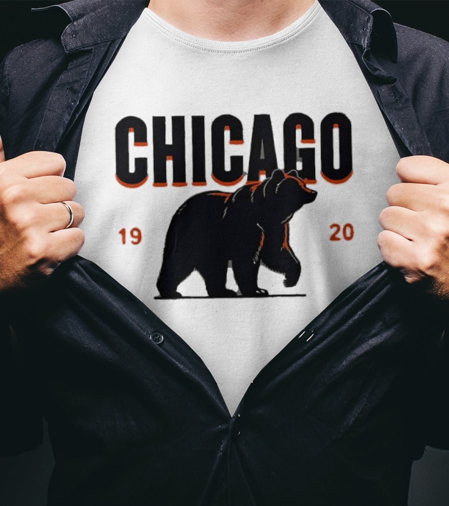 Chicago Bears 1920 Walking Grizzly Orange T-Shirt