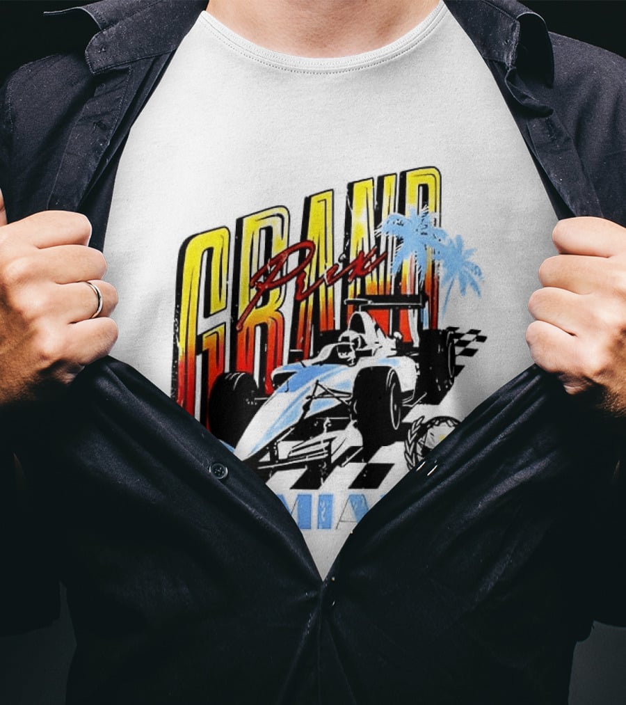 Chicago Bears Grand Prix Motorsport Miami Racing Car T-Shirt