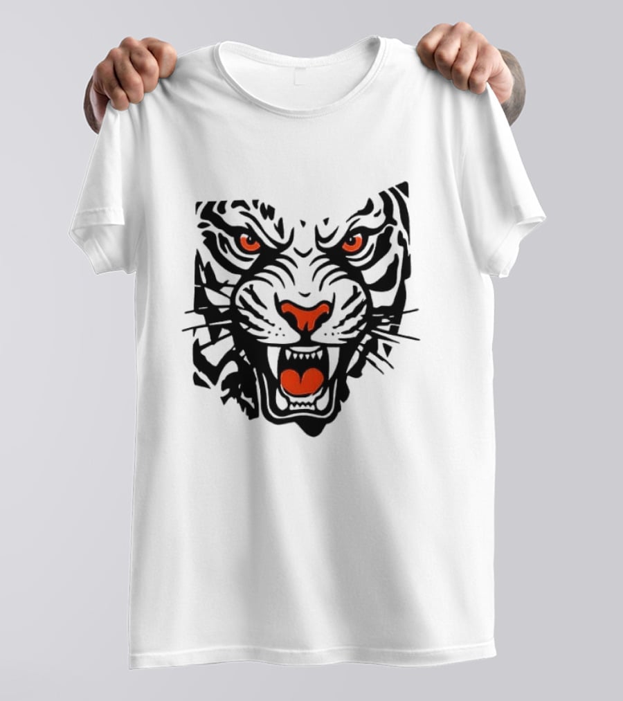 Cincinnati Bengals Open In Orange 2026 Season Tiger Face T-Shirt
