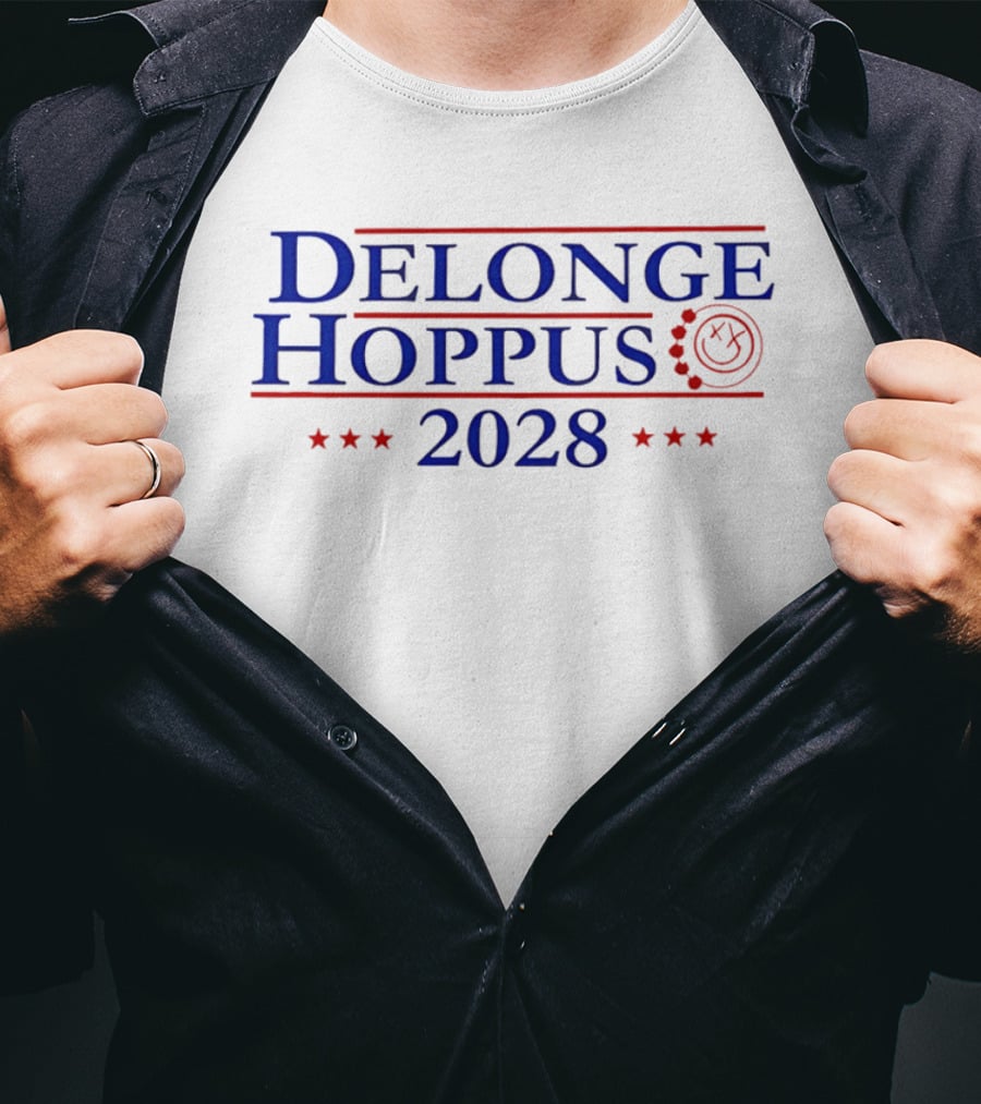 Delonge Hoppus 2028 Blink 182 Stars And Smiley Face T-Shirt