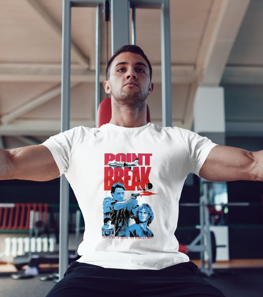 Point Break Movie Characters Anything To Catch The Perfect Wave Gun Airplane T-Shirt
