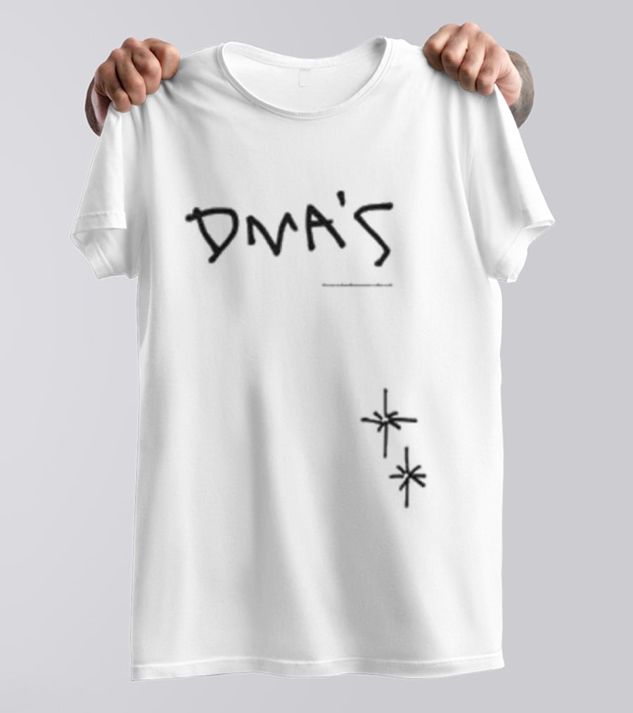 DMA'S Minimalist Album Art Tracklist With Distinctive Cross T-Shirt