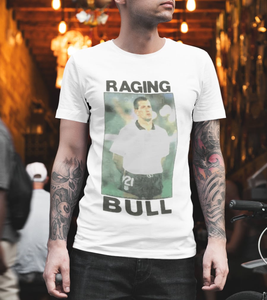 Raging Bull England Football 1989 1990 Player Number 21 T-Shirt
