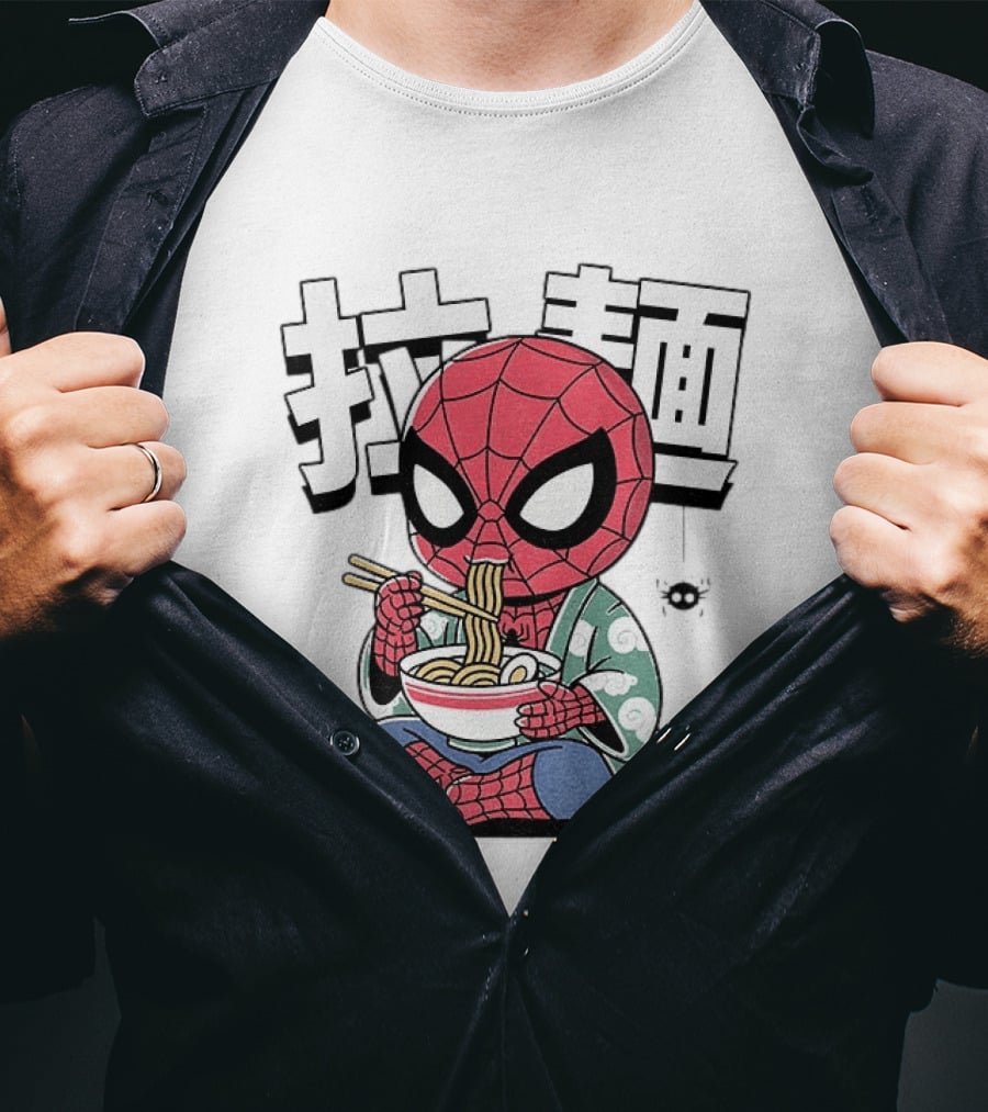 Spider Man Ramen Noodles Kanji Spideramen T-Shirt