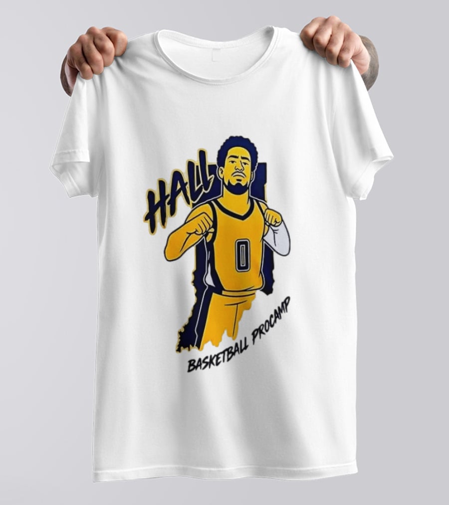 Indiana Pacers Haliburton Hall 0 Basketball Procamp T-Shirt
