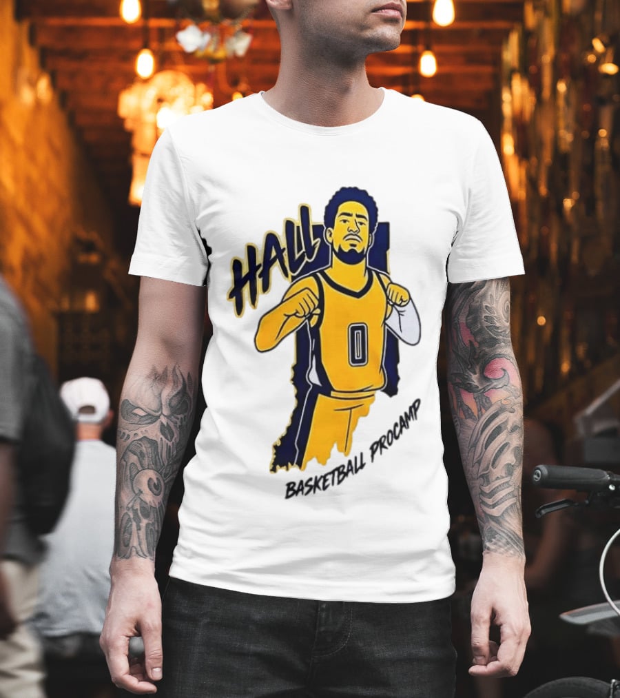 Indiana Pacers Haliburton Hall 0 Basketball Procamp T-Shirt