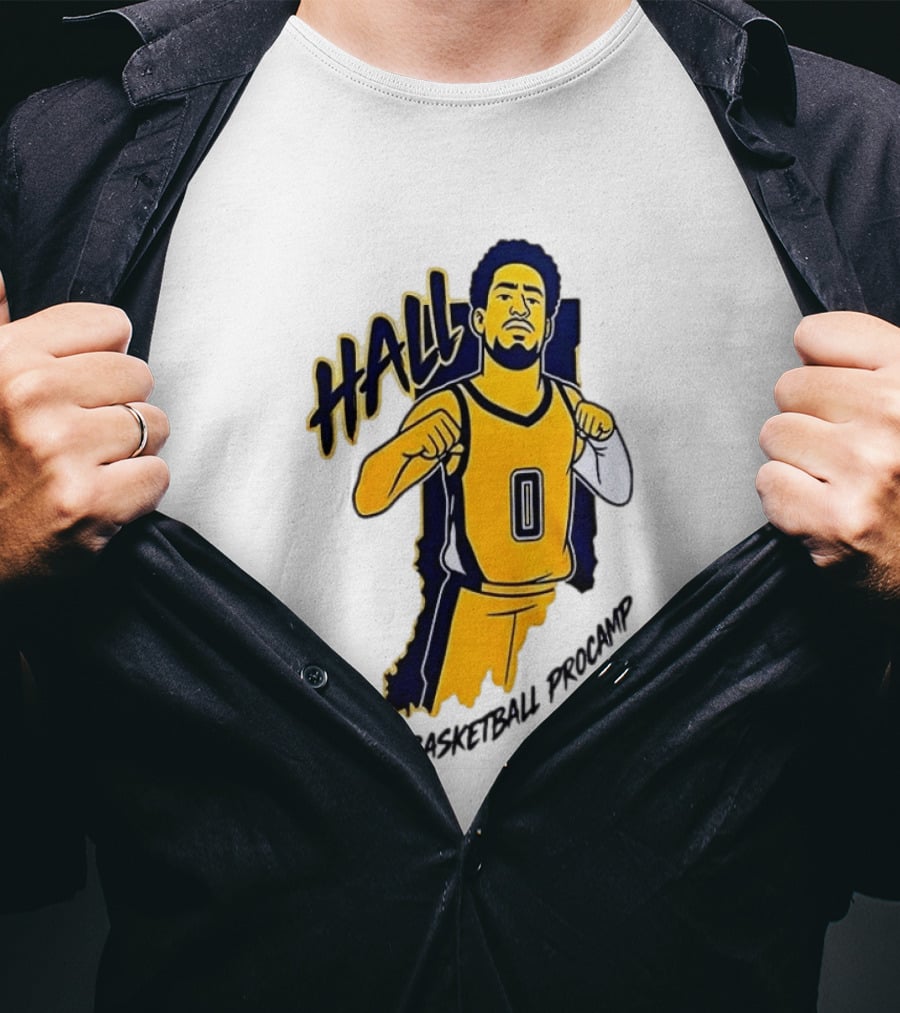 Indiana Pacers Haliburton Hall 0 Basketball Procamp T-Shirt