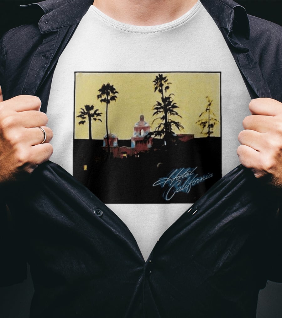 Hotel California Resort Scene 90s Eagles Justin Bieber 1995 T-Shirt