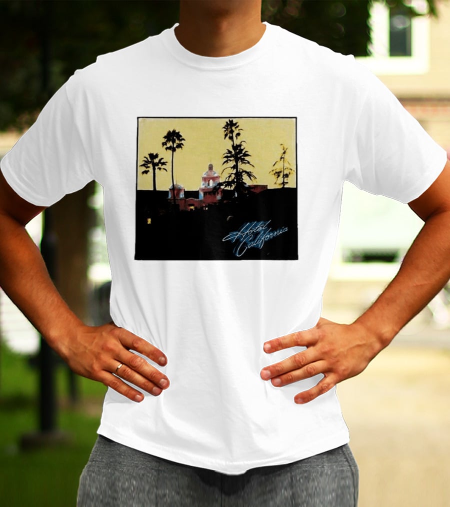 Hotel California Resort Scene 90s Eagles Justin Bieber 1995 T-Shirt