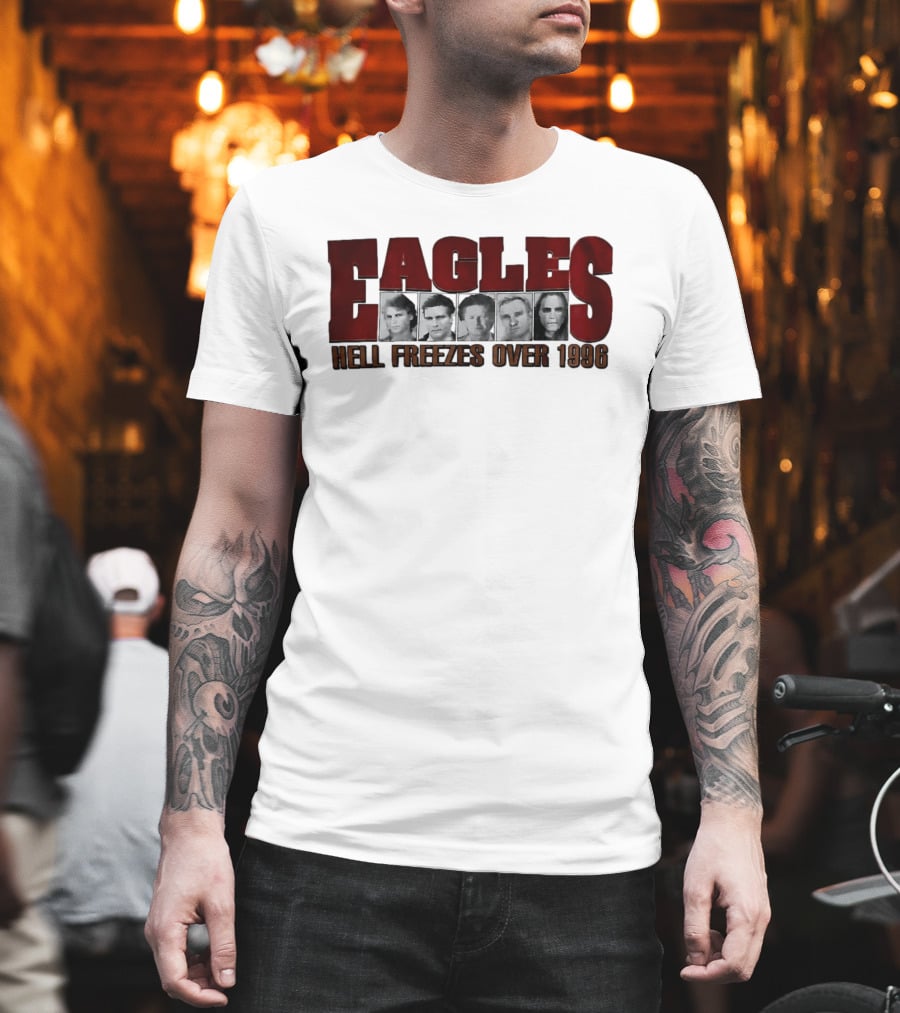 Eagles Hell Freezes Over 1996 Tour Vintage Retro Justin Bieber T-Shirt
