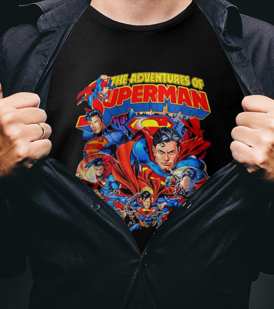 The Adventures Of Superman Iconic 2026 Comic Collage T-Shirt