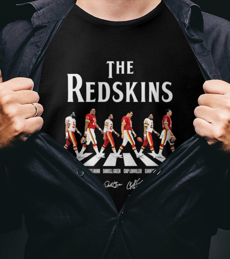 The Redskins Wilber Marshall Charles Mann Abbey Road Football Legends T-Shirt