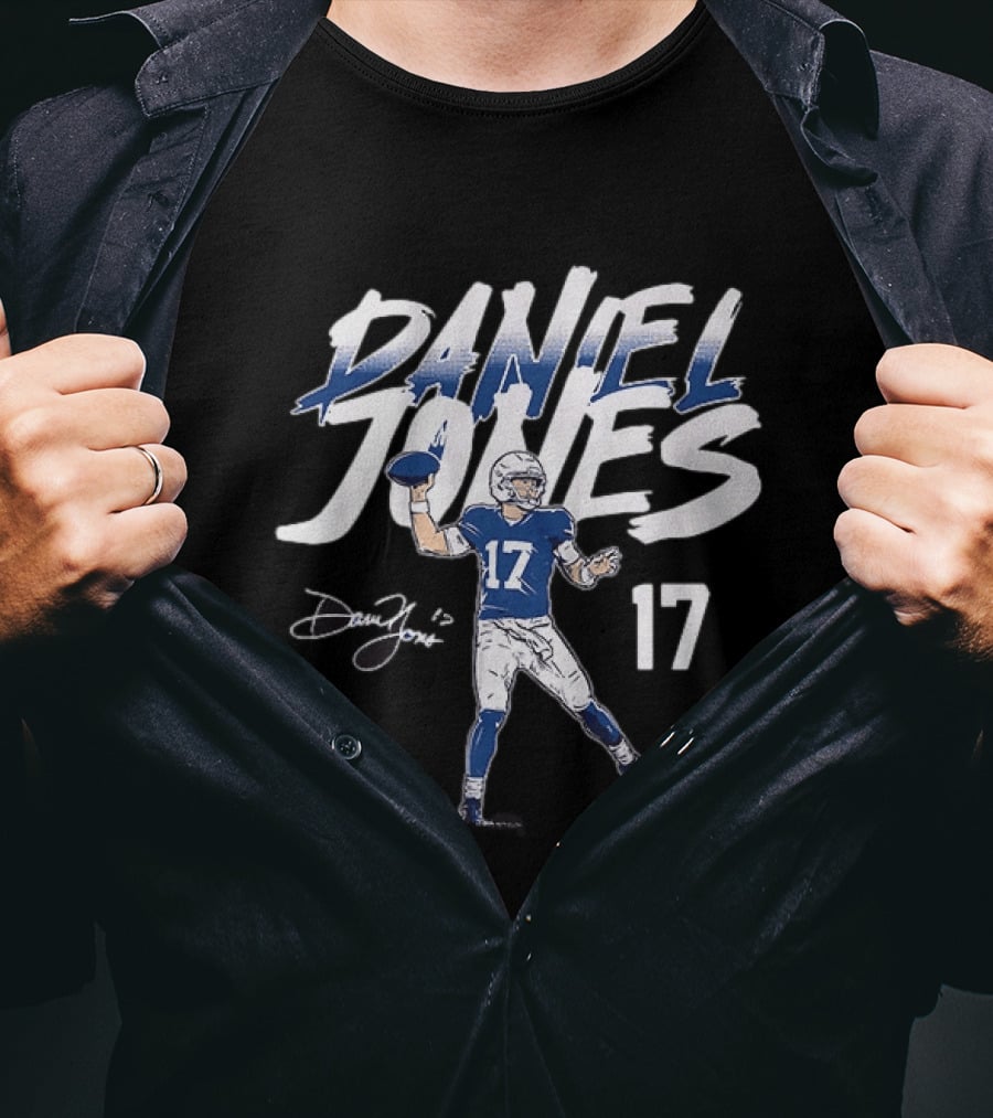 Daniel Jones 17 Indianapolis Colts Football Quarterback T-Shirt