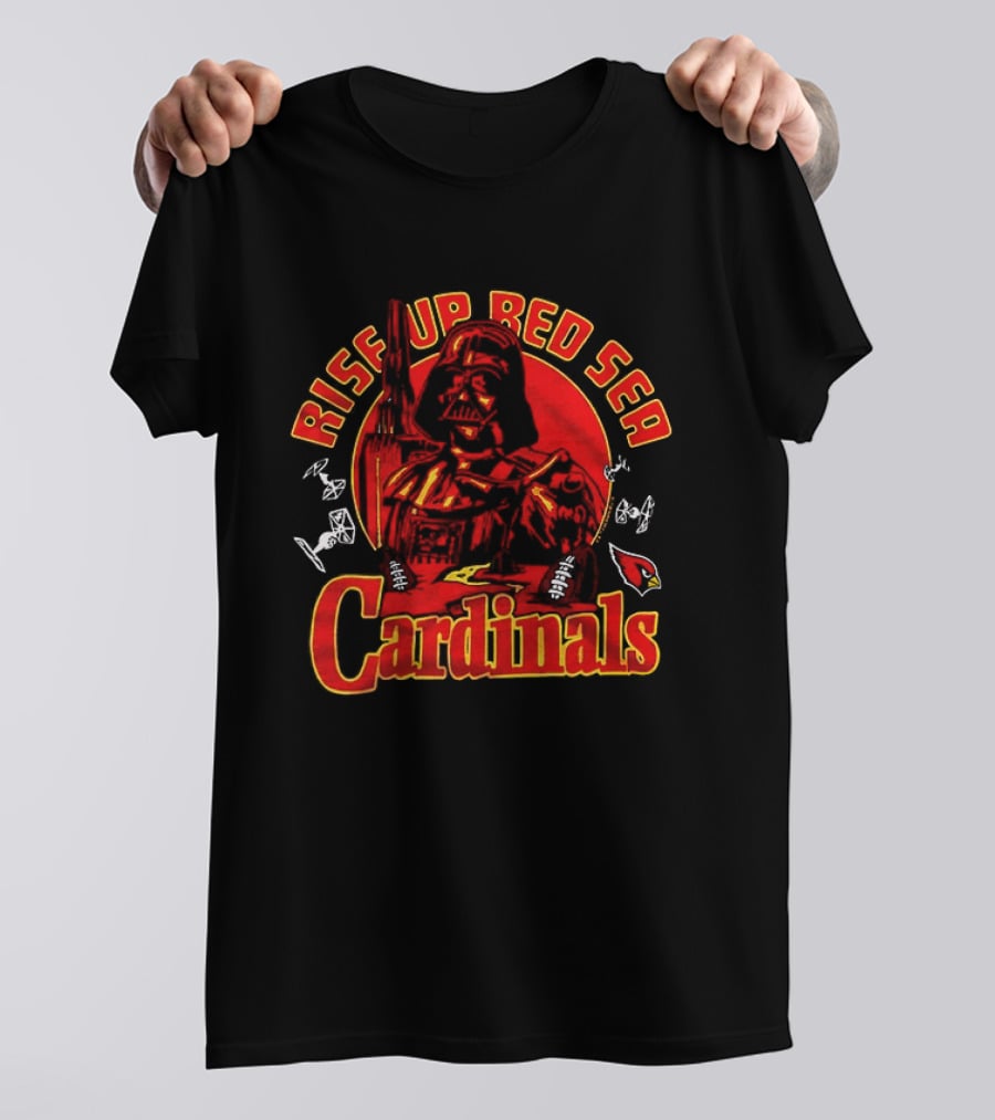 Rise Up Red Sea Darth Vader Cardinals T-Shirt