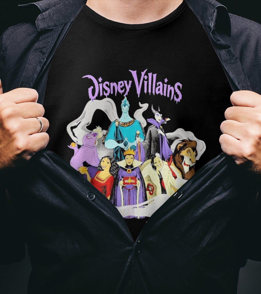 Disney Villains Halloween Squad Maleficent Hades Ursula Scar Evil Queen Cruella De Vil T-Shirt