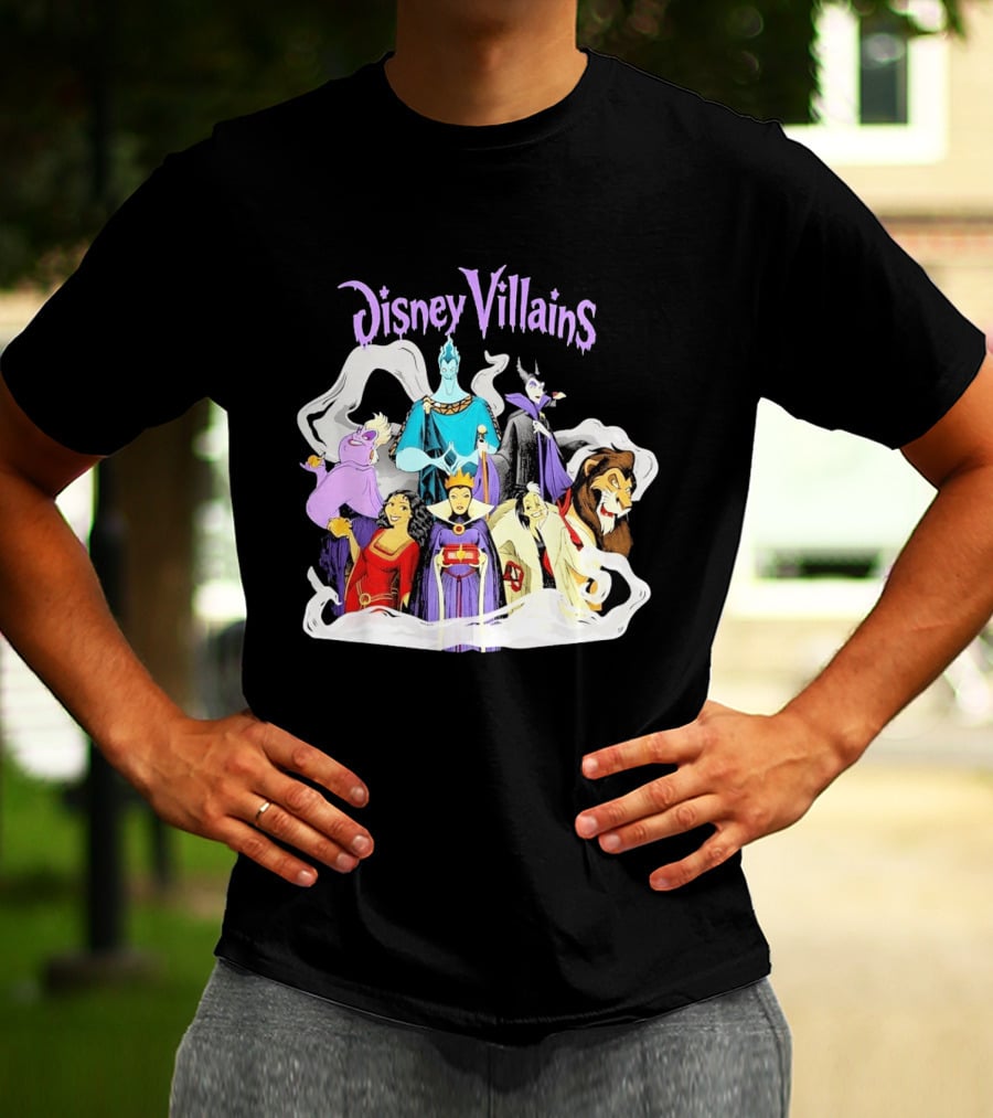 Disney Villains Halloween Squad Maleficent Hades Ursula Scar Evil Queen Cruella De Vil T-Shirt