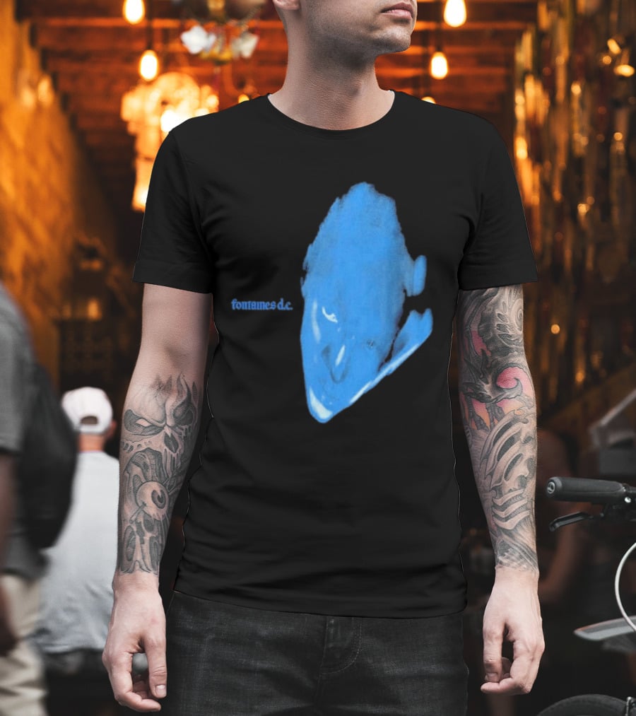 Fontaines D.C. Dopamine Chamber Blue Cover Black T-Shirt