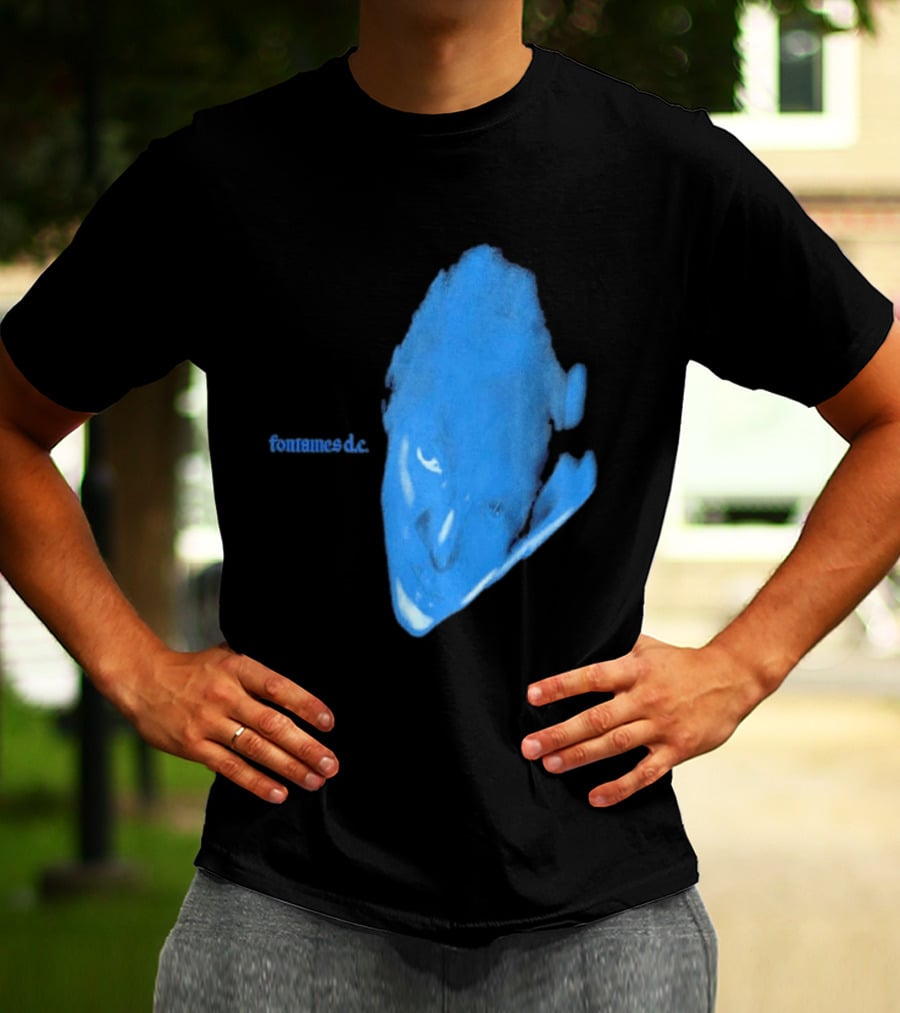 Fontaines D.C. Dopamine Chamber Blue Cover Black T-Shirt
