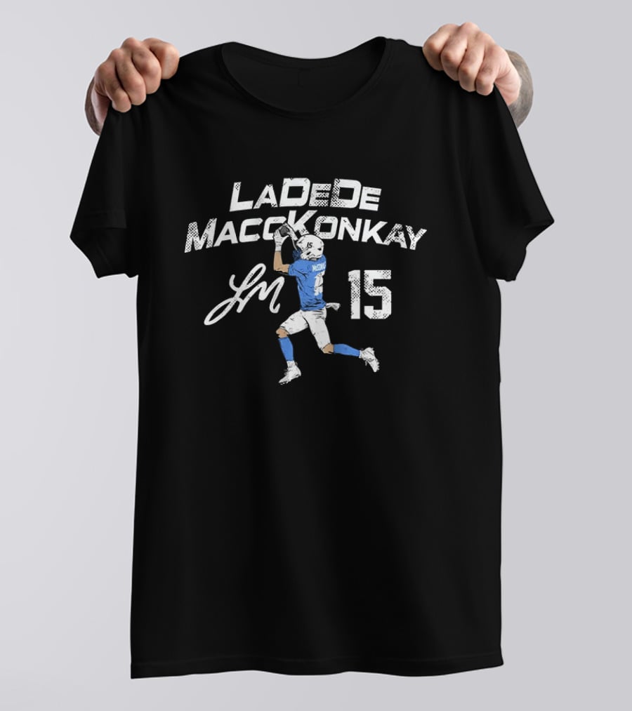 LaDeDe MaccKonkay 15 Ladd McConkey Los Angeles Football T-Shirt