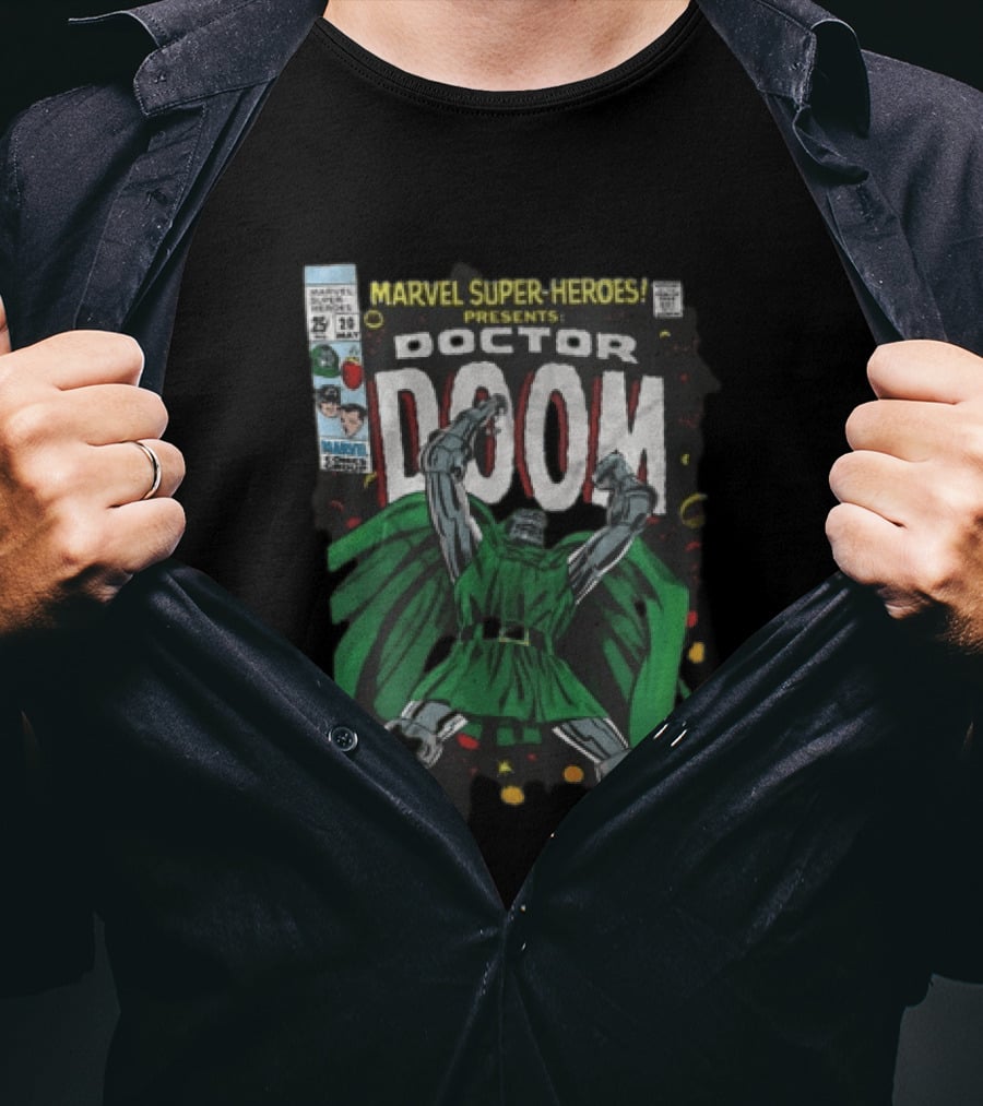 Marvel Super Heroes Presents Doctor Doom Comic Cover T-Shirt