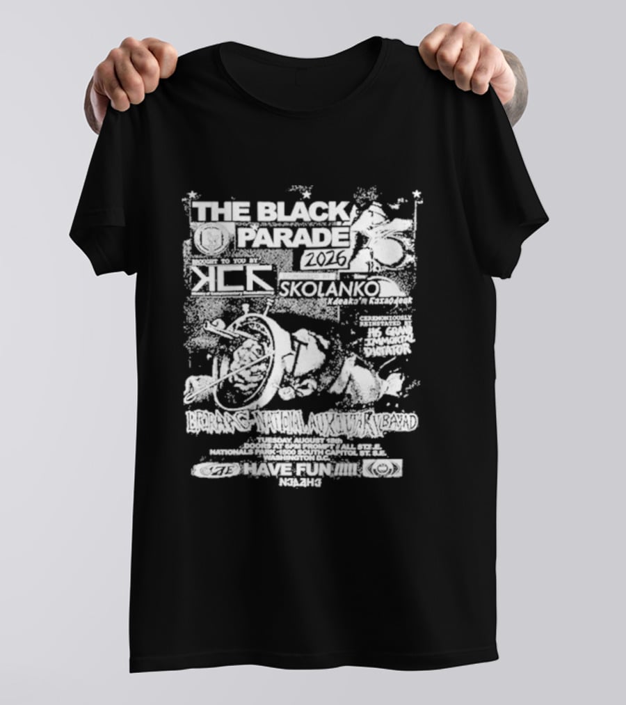 The Black Parade Washington DC August 18 2026 Concert Tour MCR T-Shirt