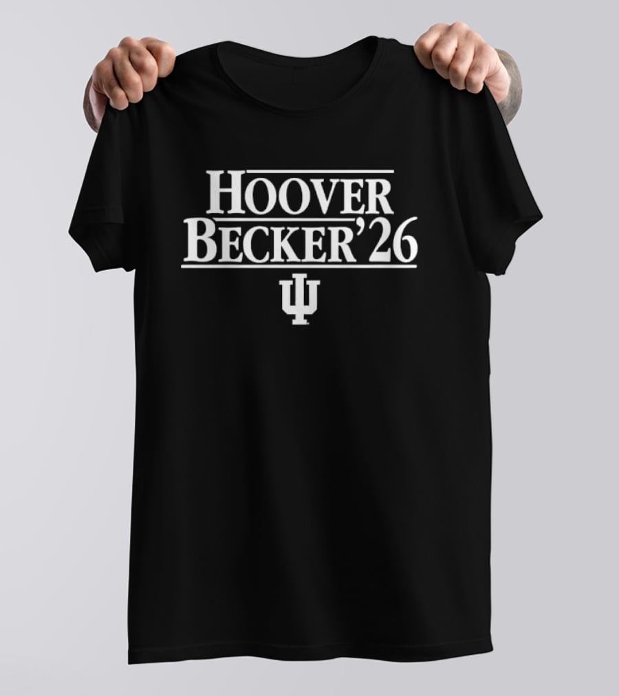 Hoover Becker '26 IU Indiana Hoosiers NCAA Stranger Things Horizontal Bars T-Shirt