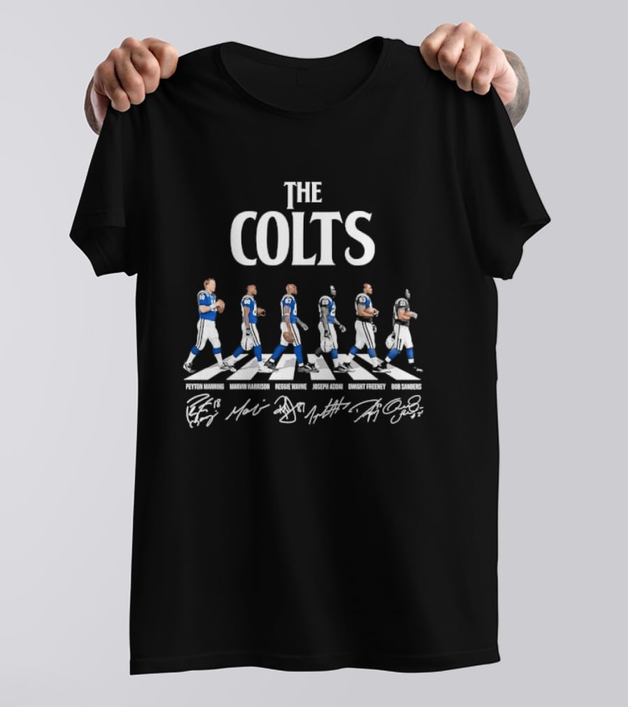 Indianapolis Colts Roster Players Crosswalk Signatures The Colts T-Shirt