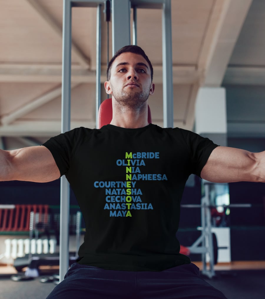 Minnesota Lynx WNBA Basketball Player Names McBride Olivia Nia Napheesa Courtney Natasha Cechova Anastasia Maya T-Shirt