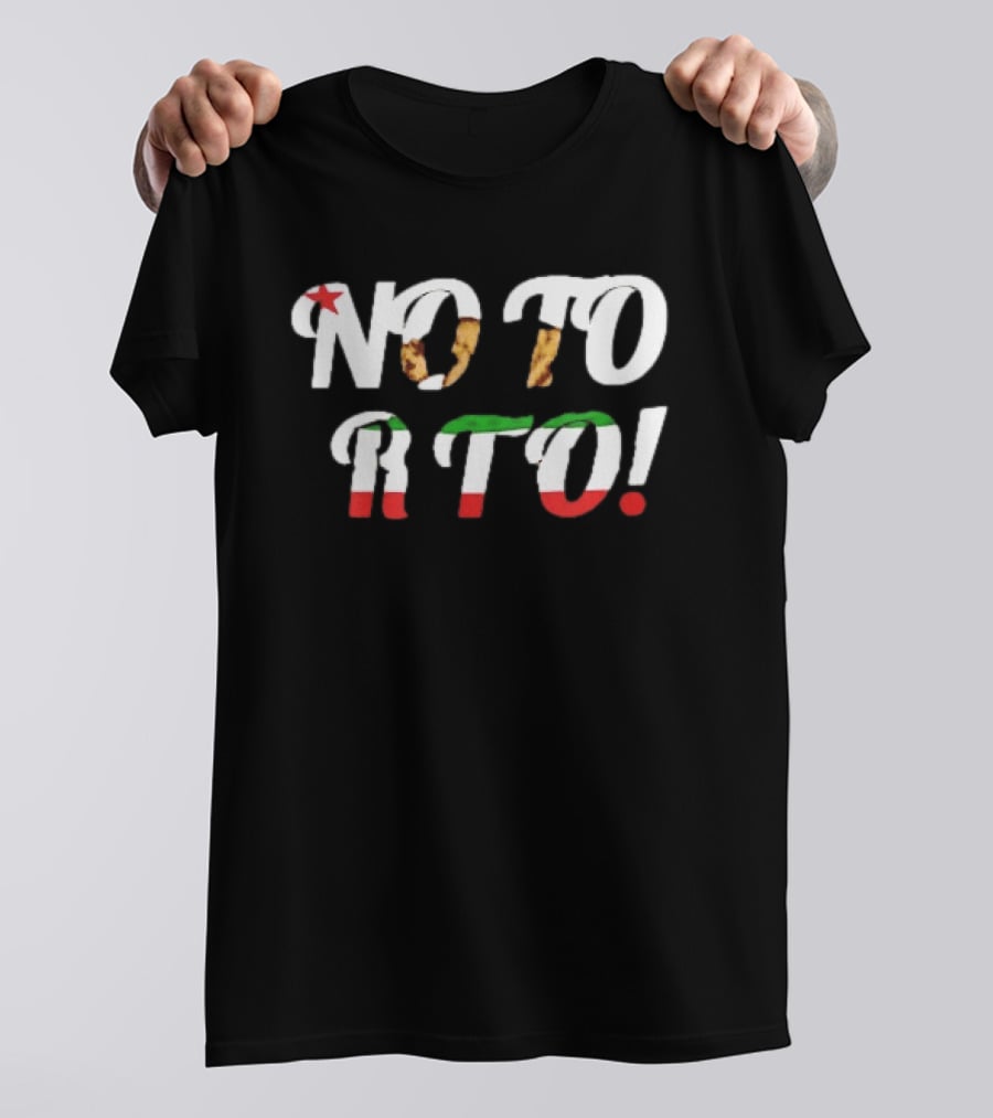No To RTO Bold Lettering With Stars And Stripes T-Shirt