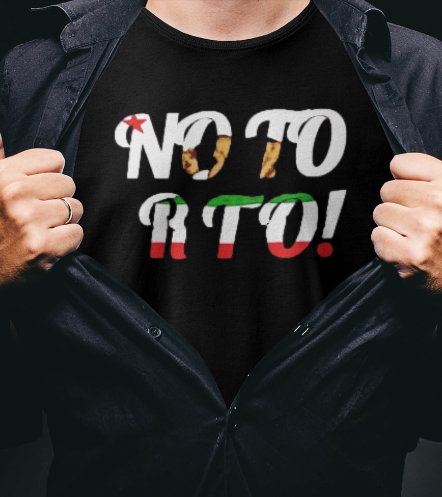 No To RTO Bold Lettering With Stars And Stripes T-Shirt