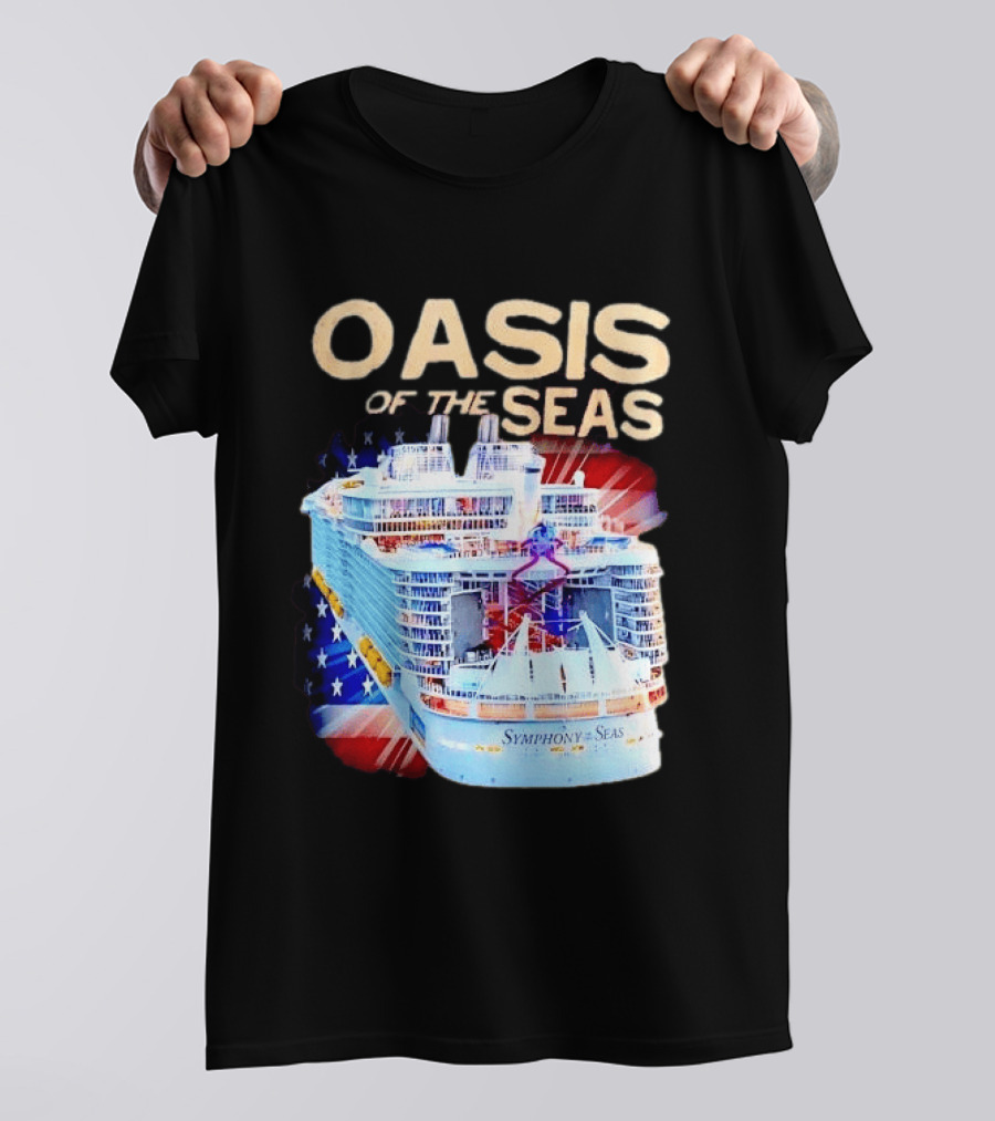 Oasis Of The Seas Symphony Cruise Ship American Flag T-Shirt