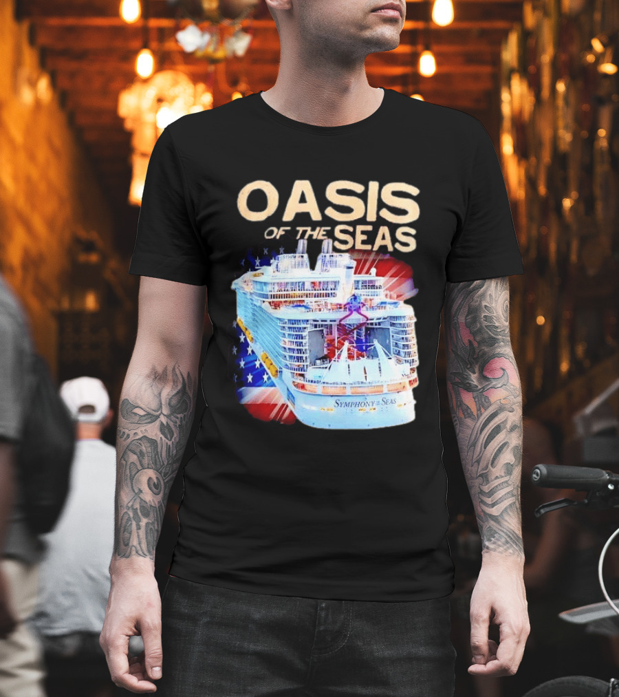 Oasis Of The Seas Symphony Cruise Ship American Flag T-Shirt
