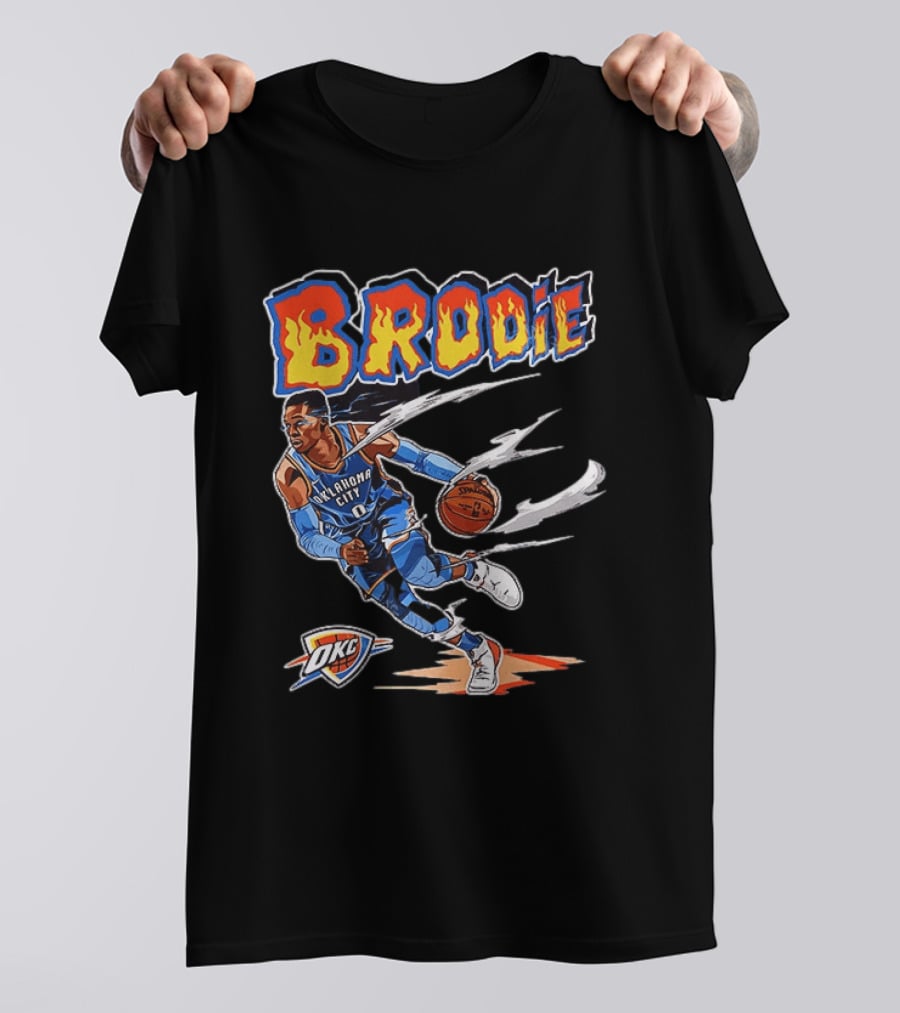Brodie Russell Westbrook Oklahoma City Thunder OKC NBA Basketball T-Shirt