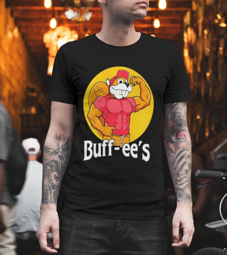 Buff Ee's Muscle Buc Ee's Beaver Fitness T-Shirt
