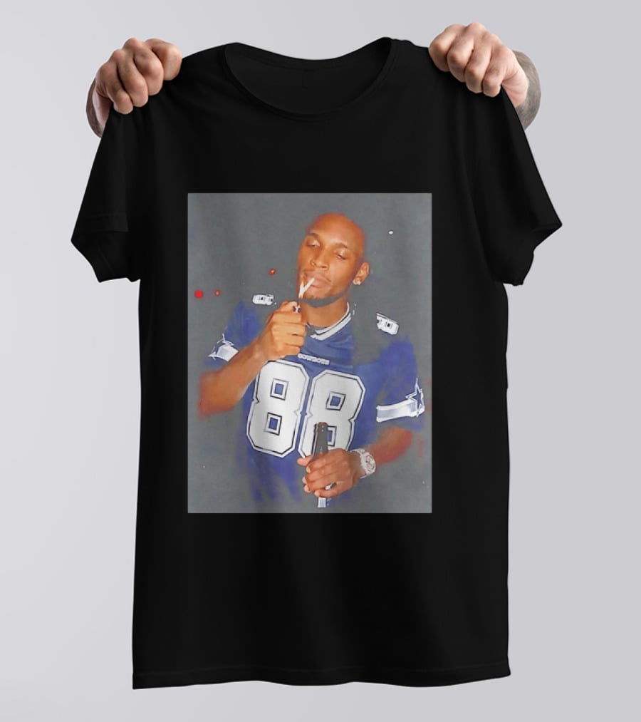 CeeDee Lamb Dallas Cowboys 88 Jersey Holding Beer Smoking T-Shirt