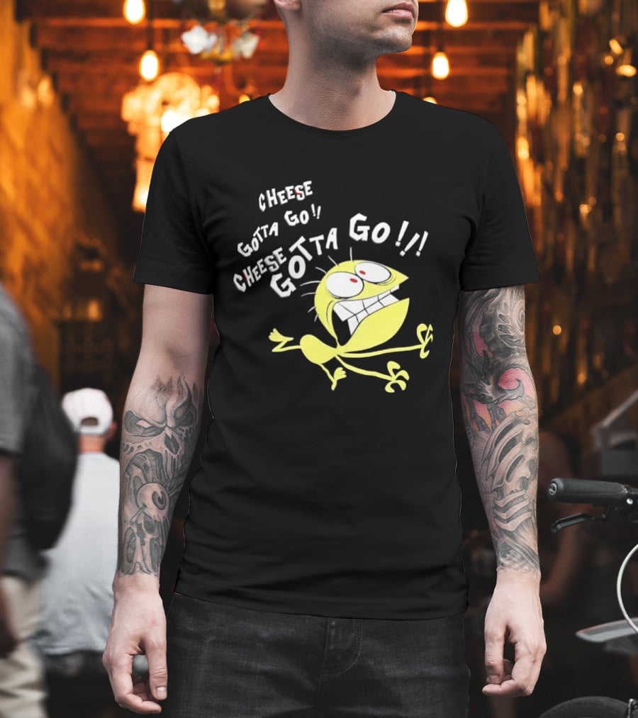 Cheese Gotta Go!! Yellow Cartoon Imaginary Friend T-Shirt