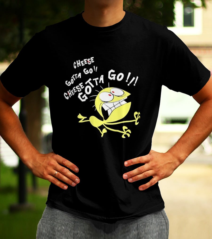 Cheese Gotta Go!! Yellow Cartoon Imaginary Friend T-Shirt