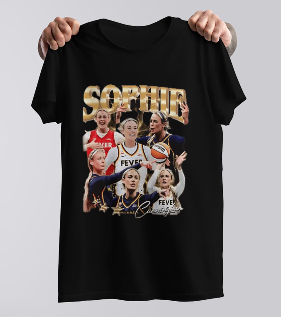 Sophie Cunningham Indiana Fever Basketball Star Collage T-Shirt