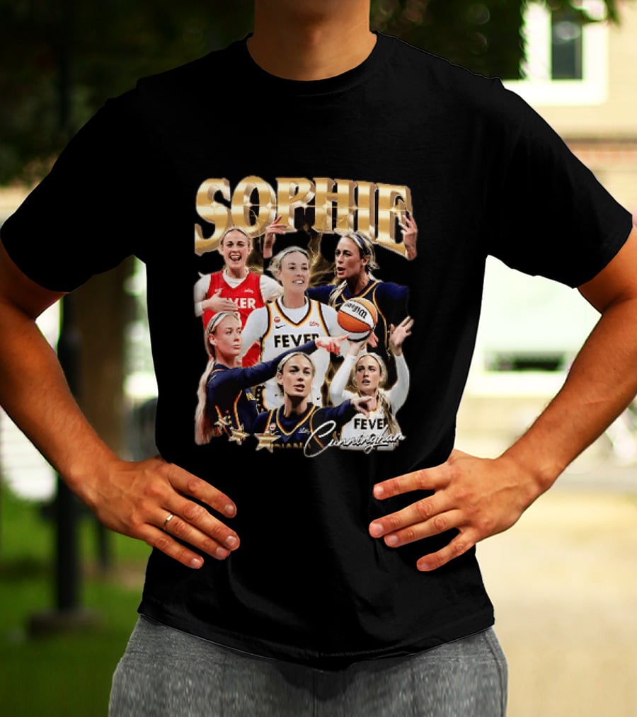 Sophie Cunningham Indiana Fever Basketball Star Collage T-Shirt
