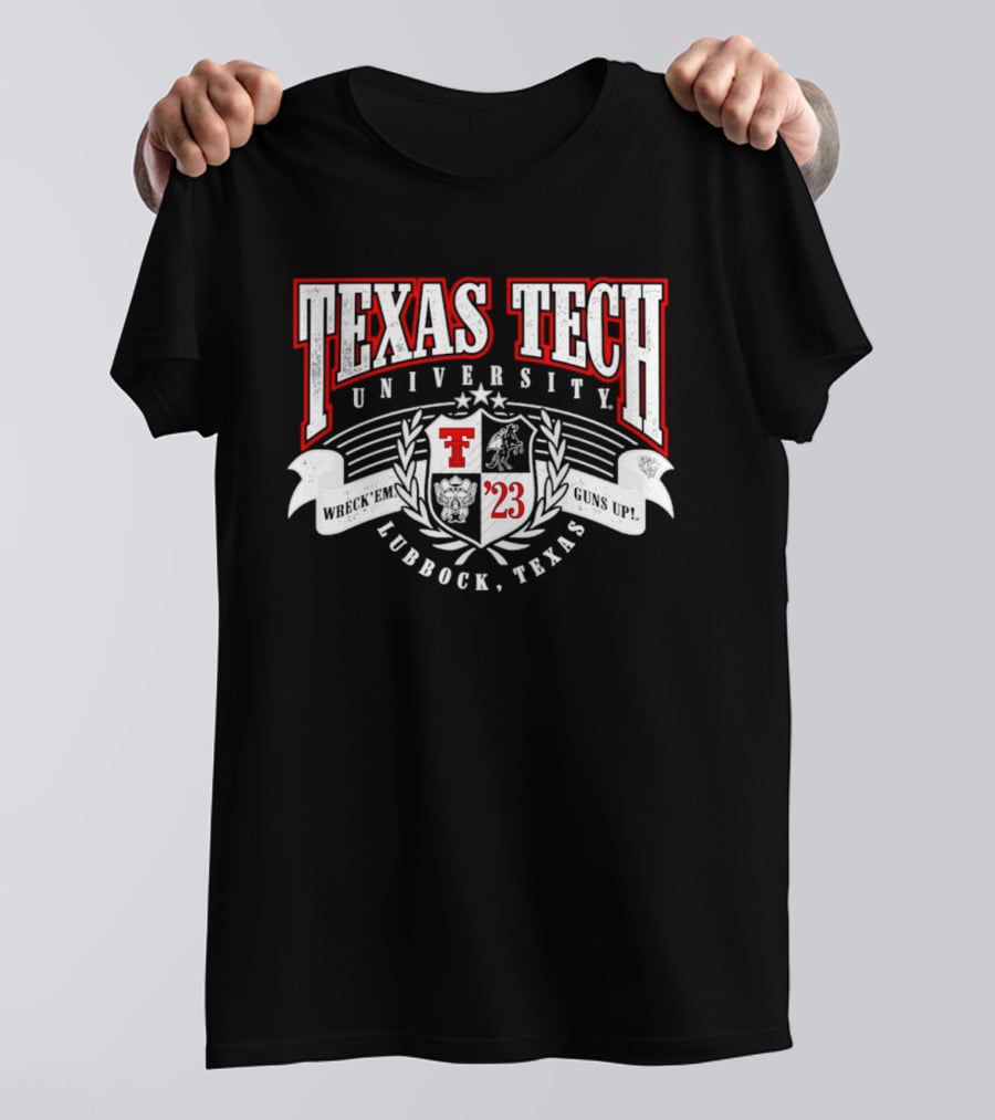 Texas Tech University Red Raiders Crest Lubbock Texas '23 T-Shirt