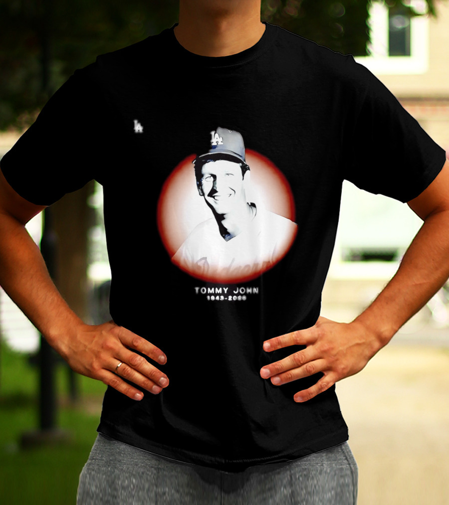 Tommy John 1943 2026 Memorial Baseball LA Dodgers T-Shirt