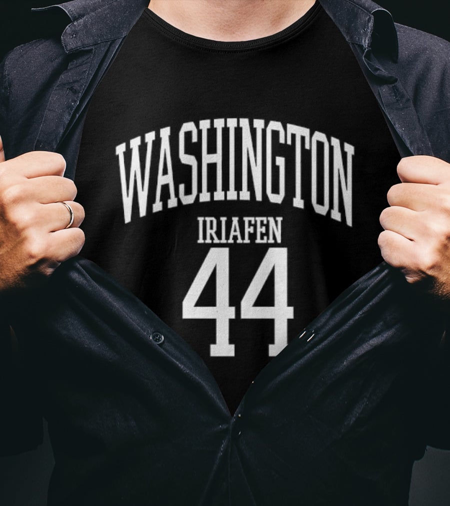 Washington Iriafen 44 White Arched Nameplate Jersey T-Shirt
