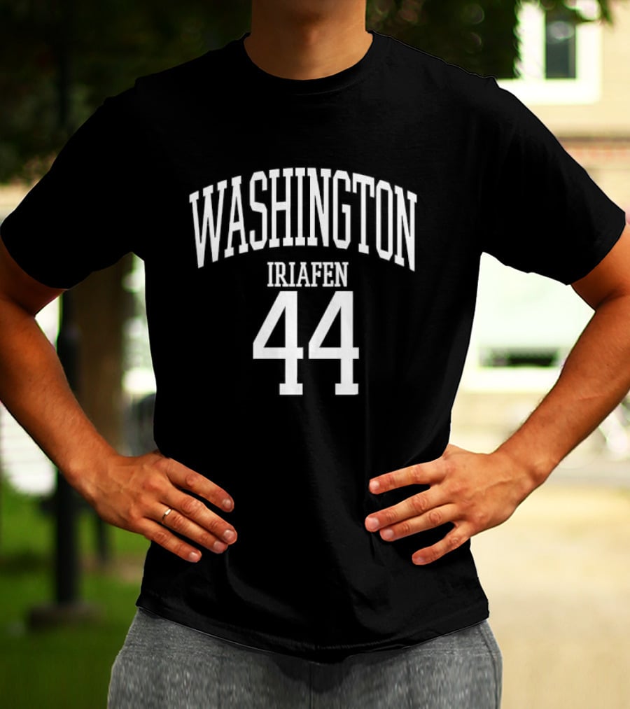 Washington Iriafen 44 White Arched Nameplate Jersey T-Shirt