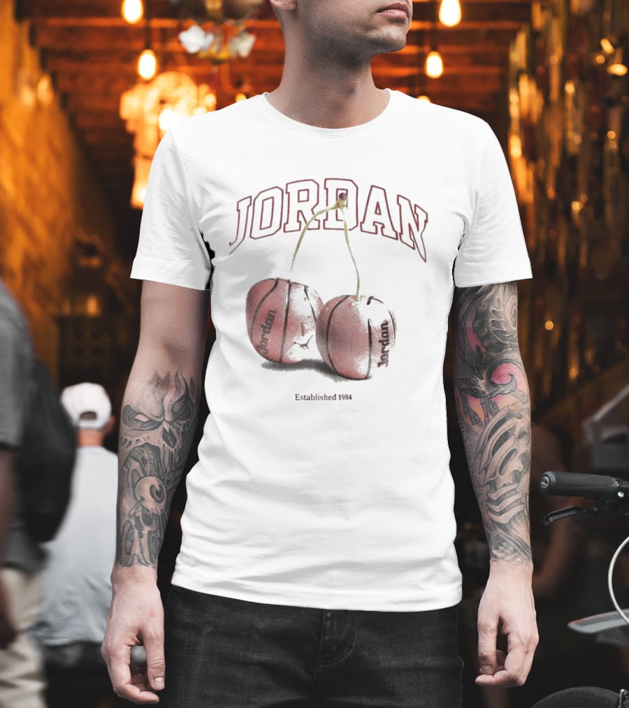 Jordan Established 1984 Basketball Cherries T-Shirt