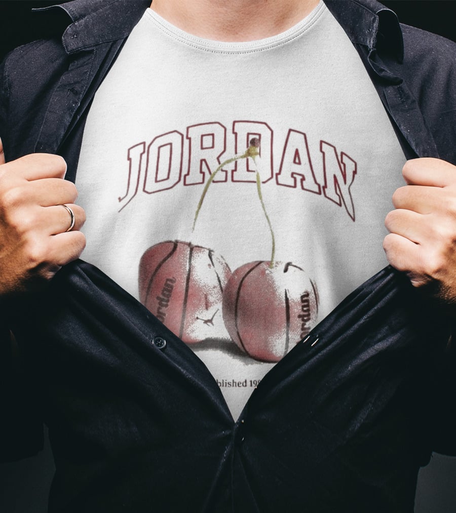 Jordan Established 1984 Basketball Cherries T-Shirt