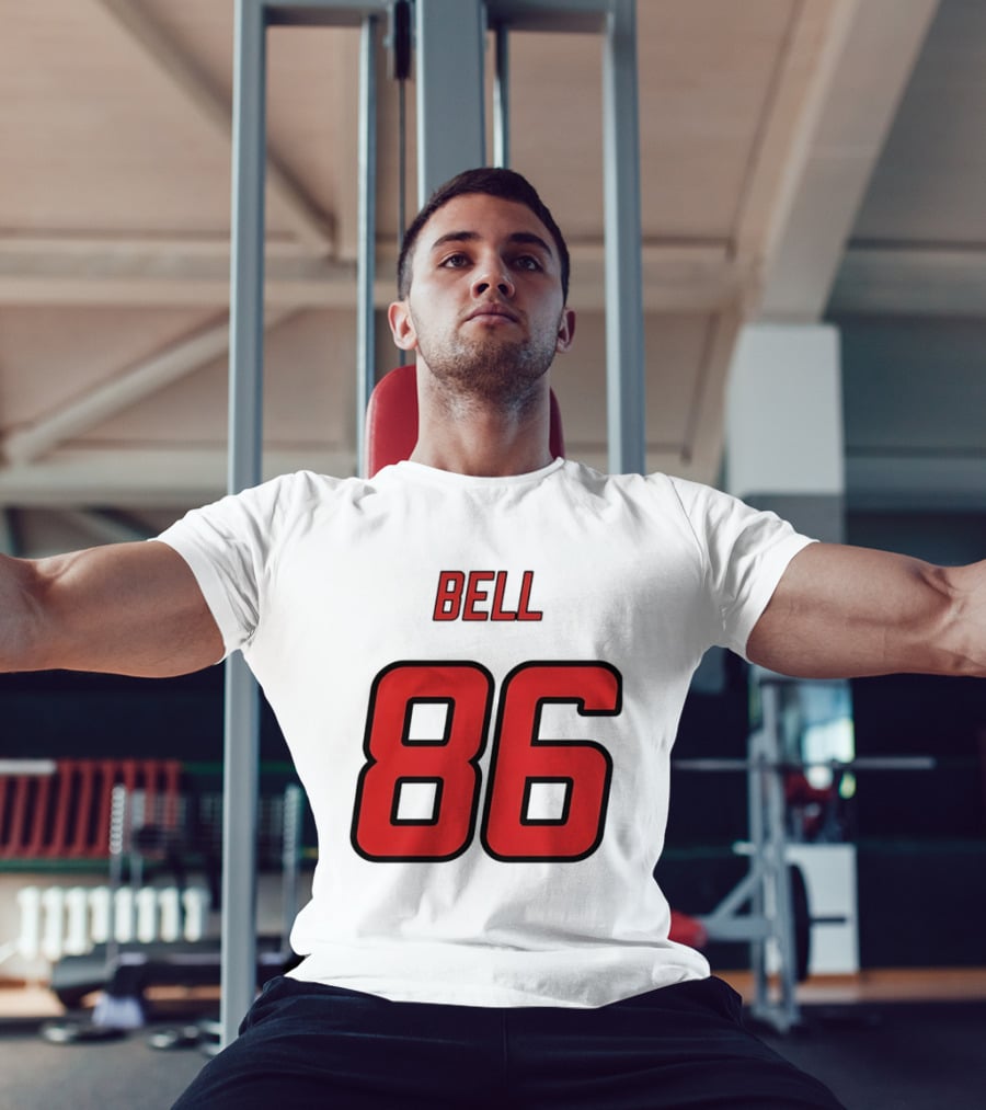 Bell 86 Red Jersey Number Sports T-Shirt