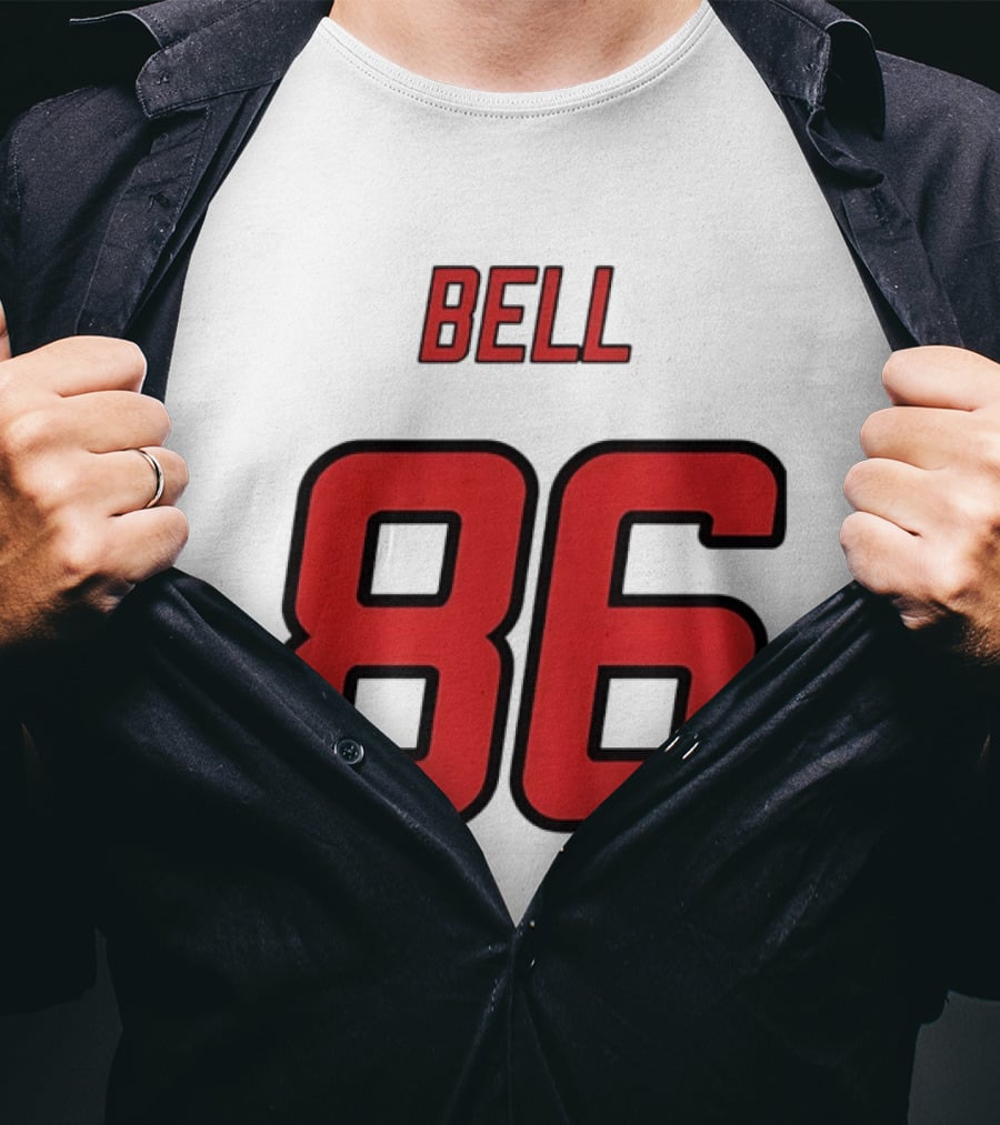 Bell 86 Red Jersey Number Sports T-Shirt