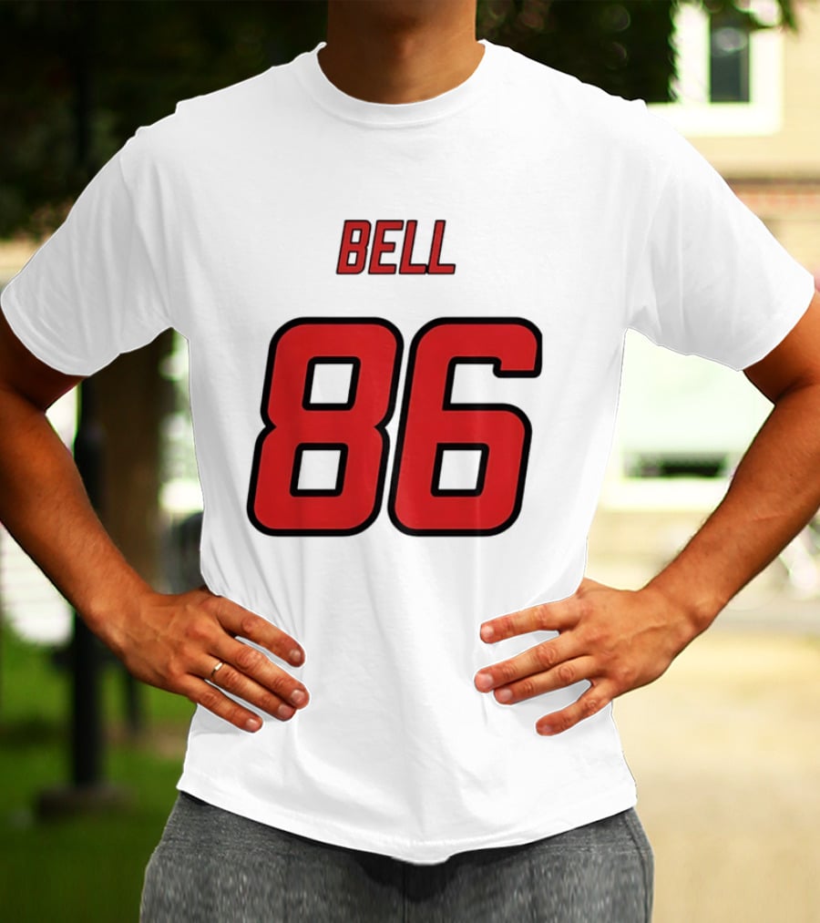 Bell 86 Red Jersey Number Sports T-Shirt