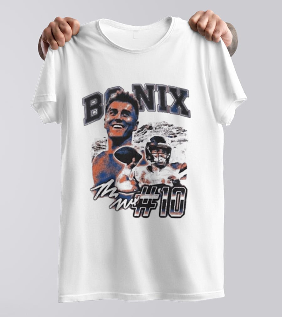 Bo Nix Number 10 Football Player T-Shirt